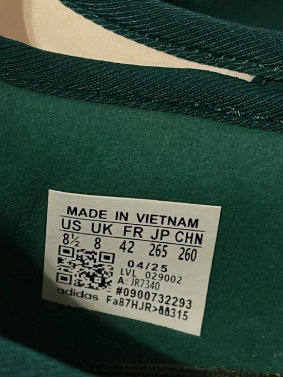 adidas Samba Mary Jane Size 10 in Green and White - Picture 4 of 7